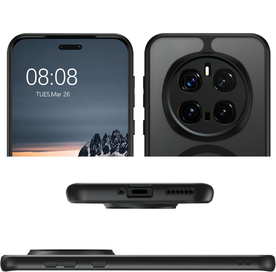 Tok Honor Magic 7 Pro-hoz, MagSafe, ERBORD Matt Case, fekete