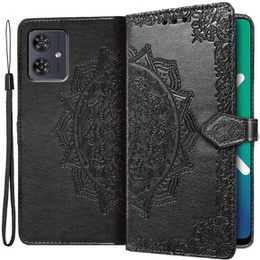 Pattintható tok a Motorola Moto G54 5G, Mandala, fekete