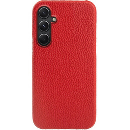 Bőr tok Samsung Galaxy A54, Genuine Leather, piros