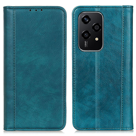 Pattintható tok Honor 200 Lite, Split Leather, zöld