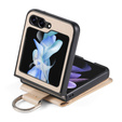 Tok Samsung Galaxy Z Flip7 FE / Z Flip6, Card Slot Ring Case, bézs színű