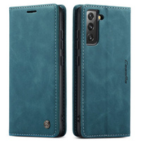 CASEME tok Samsung Galaxy S22 5G, Leather Wallet Case, zöld