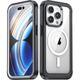 Tok iPhone 15 Pro Max, páncélozott teljes védelem 360° MagSafe, képernyőüveg, fekete