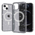 Tok iPhone 14 Plus, Glittery, MagSafe-hoz, fekete