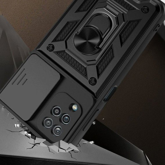 Telefontok a Samsung Galaxy A12 / M12 / A12 2021, CamShield Slide, fekete