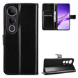 Pattintható tok a Vivo V50 Lite 4G / 5G, Crazy Horse Wallet, fekete