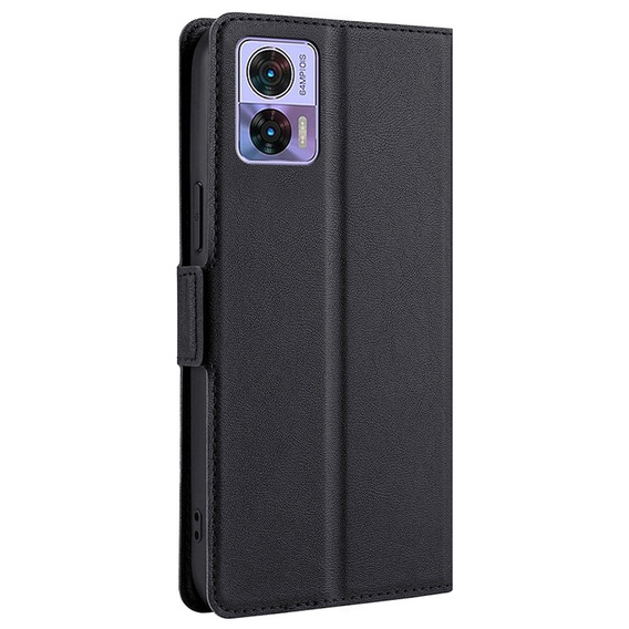 Pattintható tok a Motorola Edge 30 Neo 5G, Wallet Thin Magnet, fekete