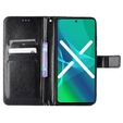 Pattintható tok a Realme GT Master, Crazy Horse Wallet, fekete