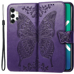 Pattintható tok a Samsung Galaxy A13 4G, Butterfly, lila