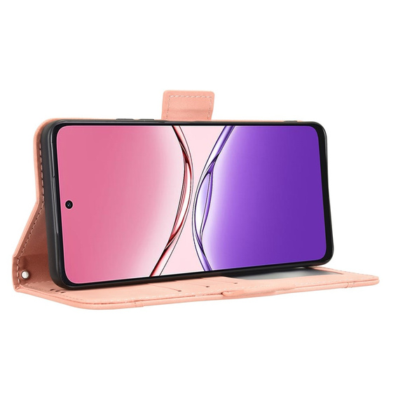 Pattintható tok a Oppo A5 Pro 5G, Card Slot, rózsaszín