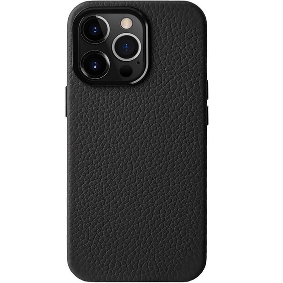 MELKCO tok iPhone 15 Pro Max készülékhez, bőr, MagSafe, fekete