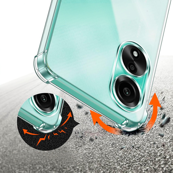 Telefontok a Oppo A78 4G, Dropproof, átlátszó