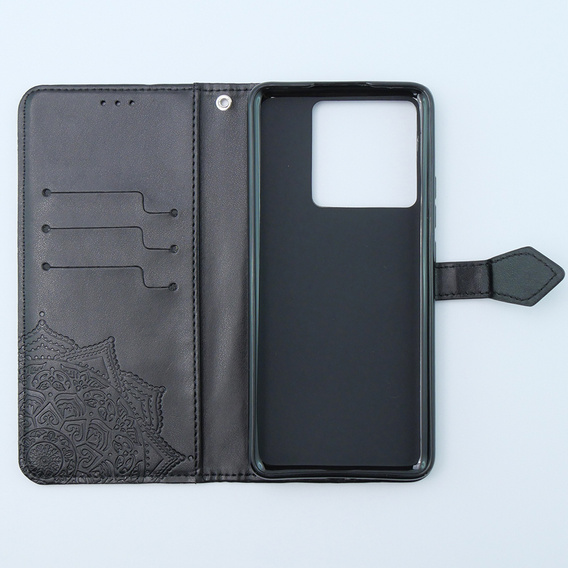 Pattintható tok a Xiaomi 13T / 13T Pro, Mandala, fekete
