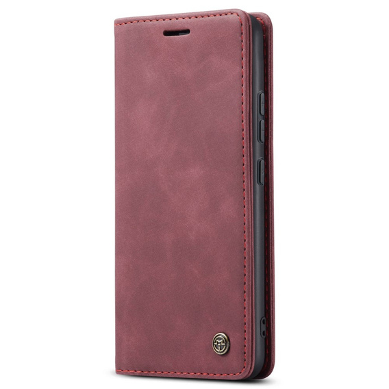 CASEME tok Xiaomi 12T / 12T Pro, Leather Wallet Case, piros