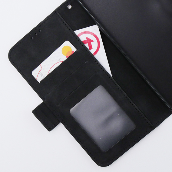 Pattintható tok a Motorola Moto G54 5G, Card Slot, fekete