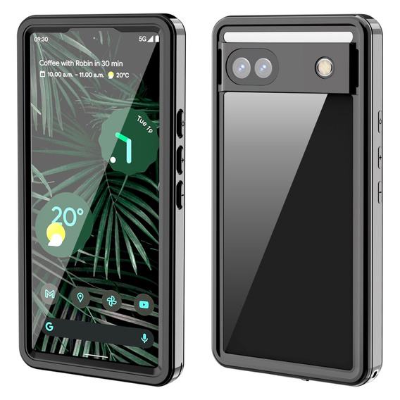 IP68 vízálló tok a Google Pixel 6a, Redpepper, fekete