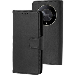 Pattintható tok Honor Magic 6 Lite 5G, Split Leather, fekete