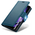 Tok Oppo Reno 13F / Oppo Reno 13FS, ERBORD Glossy Litchi, pénztárca patenttal, kék