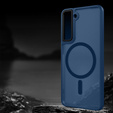 Tok Samsung Galaxy S21-hoz, MagSafe, ERBORD Matt Case, tengerészkék + képernyőüveg