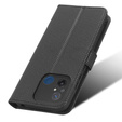 Pattintható tok a Xiaomi Redmi 12C, Wallet, Smart Magnet, fekete