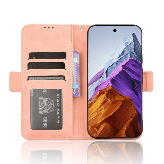 Pattintható tok a Google Pixel 9 Pro XL, Card Slot, rózsaszín