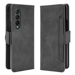 Pattintható tok a Samsung Galaxy Z Fold3 5G, Card Slot, fekete