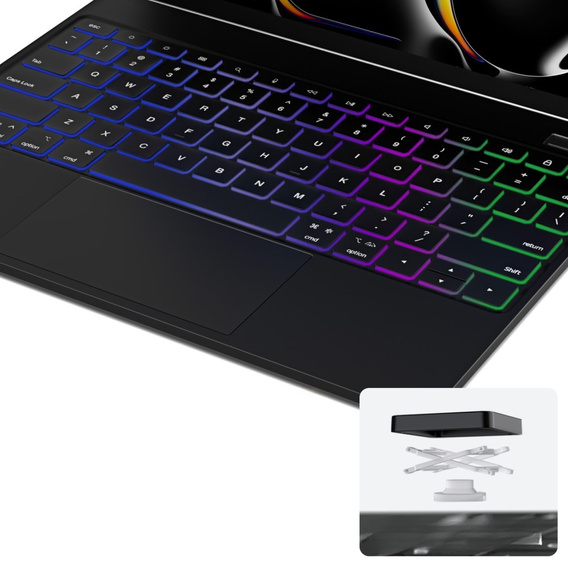 Billentyűzet tok Apple iPad Pro 13" 7th gen 2024, Dux Ducis MK Series, fekete