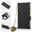 Flip tok Samsung Galaxy S24 Ultra készülékhez, GKK Mirror Wallet, fekete