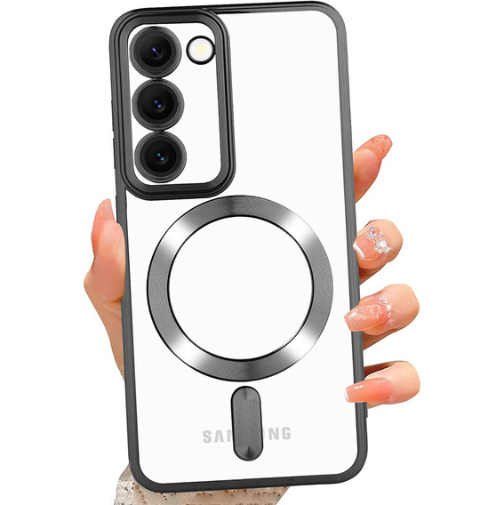 Tok Samsung Galaxy S23 Plus-hoz, Electro MagSafe, fekete + üveg a képernyőhöz