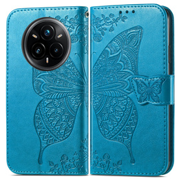 Pattintható tok a Realme 14 Pro+ 5G, Butterfly, kék