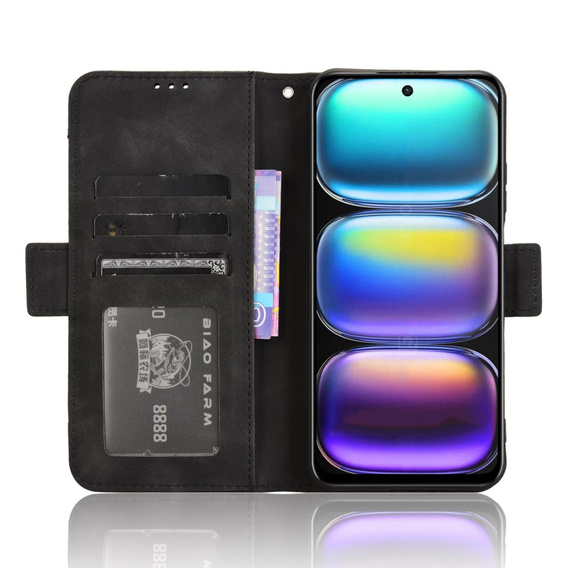 Pattintható tok a Infinix Hot 50 4G, Card Slot, fekete