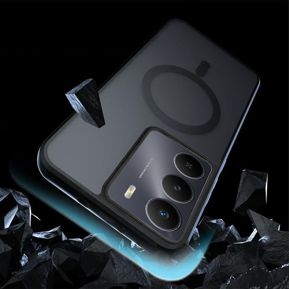 Tok Realme 14X / Realme C75-hoz, MagSafe, ERBORD Matt Case, fekete