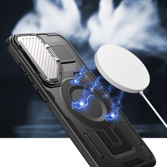 Tok Samsung Galaxy S24 FE, Military MagSafe with camera protection, fekete