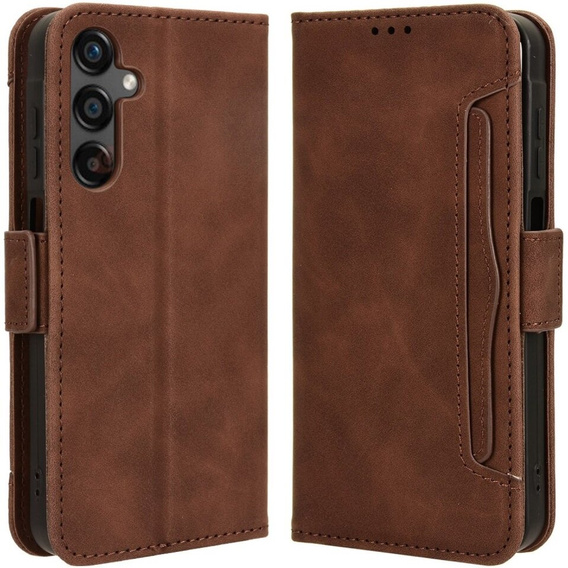 Pattintható tok a Samsung Galaxy A25 5G, Card Slot, barna