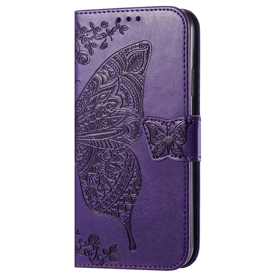 Pattintható tok a Motorola Moto E13, Butterfly, lila