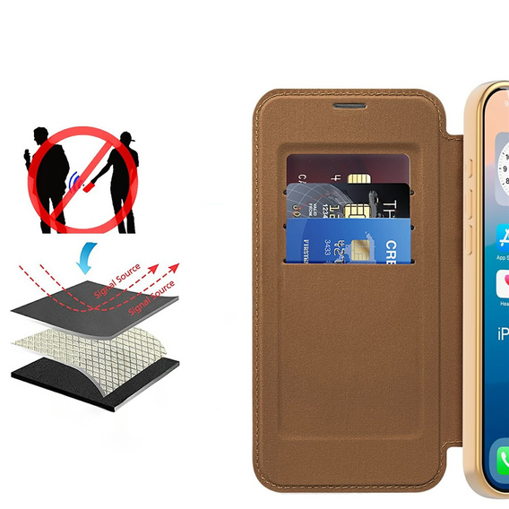 Wallet MagSafe RFID flip tok kameravédelemmel iPhone 17 Pro Max készülékhez