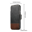 2 az 1-ben flip tok iPhone 17 Pro-hoz, SUTENI, MagSafe, fekete