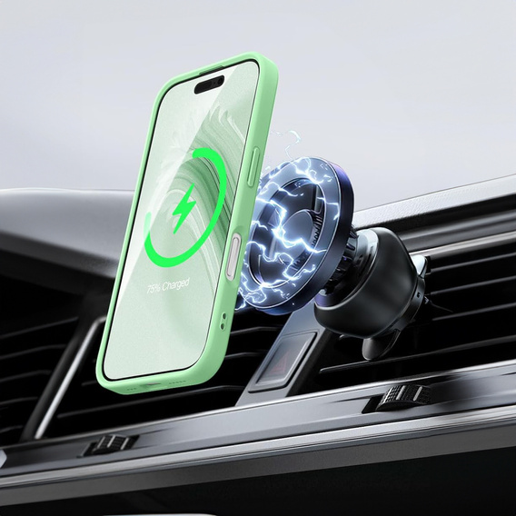 Tok iPhone 16 Plus-hoz, MagSafe, ERBORD Matt Case, világoszöld + képernyőüveg