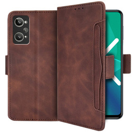 Pattintható tok a Realme GT 2 / Realme GT Neo 2, Card Slot, barna