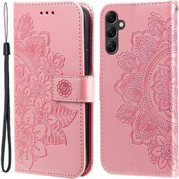 Pattintható tok a Samsung Galaxy A14 4G/5G, Mandala Flower, rózsaszín rose gold