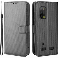 Pattintható tok a Ulefone Armor X10 / X10 Pro, Wallet Smart Magnet Case, fekete