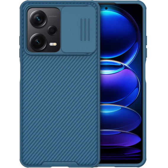 Tok Xiaomi Redmi Note 12 Pro+ 5G, páncélozott Nillkin, CamShield Pro, kék