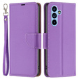 Pattintható tok a Samsung Galaxy A54 5G, Wallet Litchi Magnet, lila