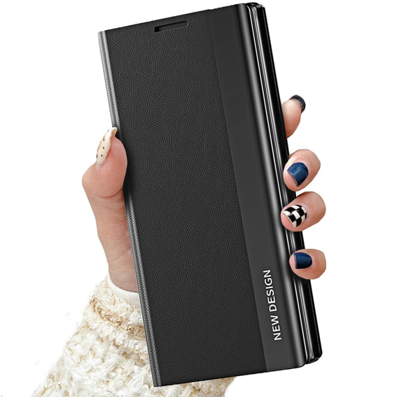 Pattintható tok a Xiaomi Redmi Note 9S/9 Pro/9 Pro Max, Side Magnetic, fekete