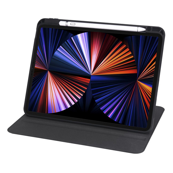 Tok iPad Pro 11" 2022/2021/2020 (4/3/2 gen.), tolltartóval, 360°-os forgatható, fekete
