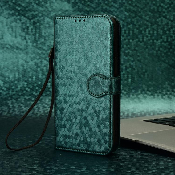 Flap tok Xiaomi Redmi 15C 4G/LTE, Wallet Rhombus, zöld