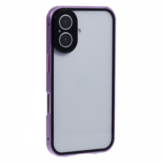 Tok iPhone 16, Magnetic Dual Glass, lila