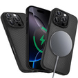 Tok iPhone 16 Pro, Aramid Fiber Cover, fekete