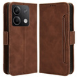 Pattintható tok a Xiaomi Redmi Note 13 5G, Card Slot, barna