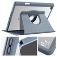 Tok iPad 10.2" 2021/2020/2019 (9/8/7 gen.), tolltartóval, 360°-os forgatható, lila